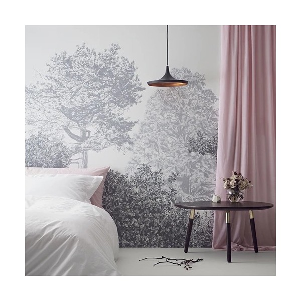 Papier peint Classic Hua Trees Mural Wallpaper Grey - SIAN ZENG