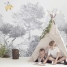 Wallpaper Classic Hua Trees Mural Wallpaper Grey - SIAN ZENG