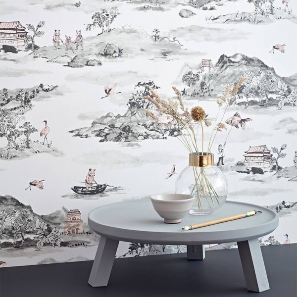 Papel de parede Classic Mountains Grey-pink - SIAN ZENG