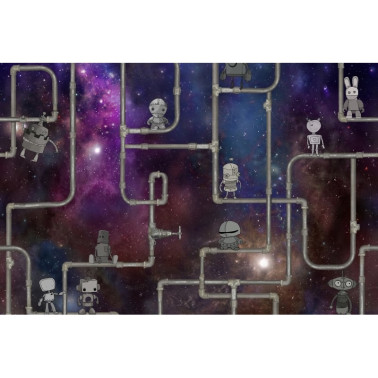 Wallpaper R16902 We are Robots, Stardust - REBEL WALLS