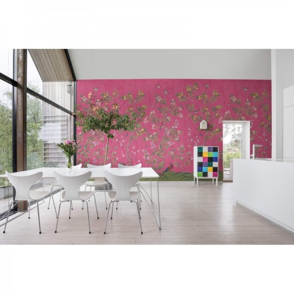 Tapete R16746 Chinoiserie Chic, Fuchsia - REBEL WALLS