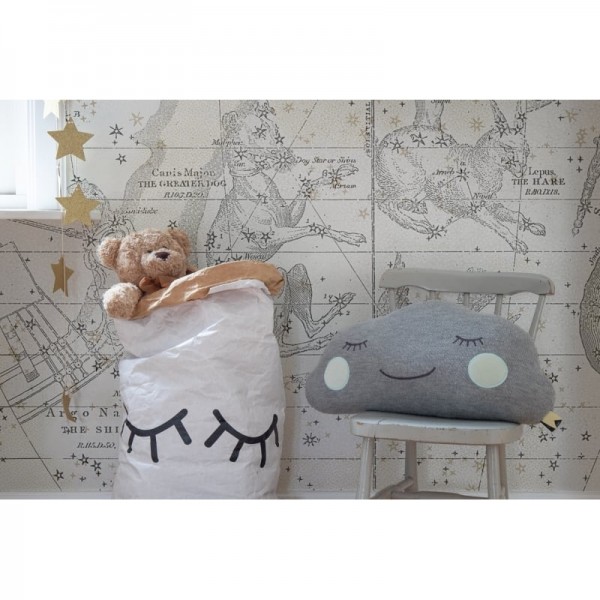 Papier peint R16922 Star Map, White - REBEL WALLS