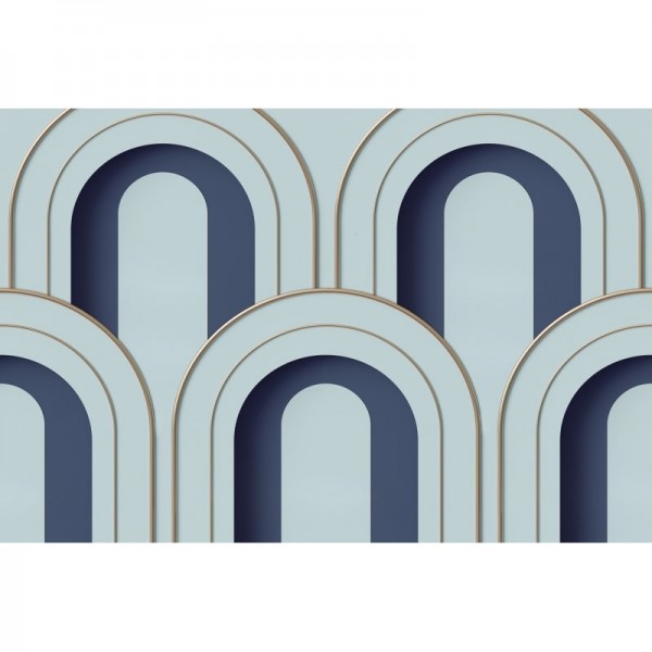 Papel de parede R16102 Arch Deco, Blue - REBEL WALLS