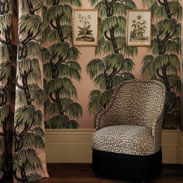 Papel de parede BABYLON BLUSH WILLOW - HOUSE OF HACKNEY