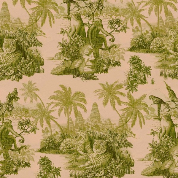 Papel de parede SUMATRA BLUSH PEAR GREEN - HOUSE OF HACKNEY