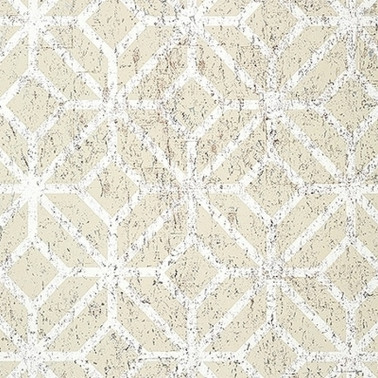 Mamora Trellis Cork Beige On White T10412