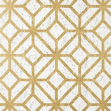 Mamora Trellis Cork White On Metallic Gold T10411