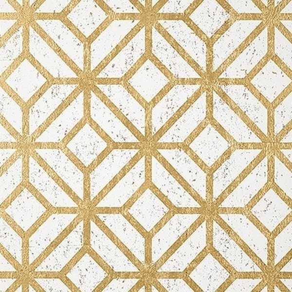 Mamora Trellis Cork White On Metallic Gold T10411