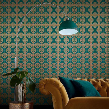 Asiatique Lattice Teal 105780