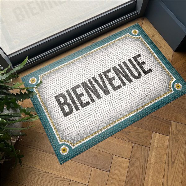 Mosaique Bienvenue Bleu