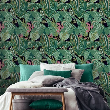 Tropical Foliage Anthracite WP20366