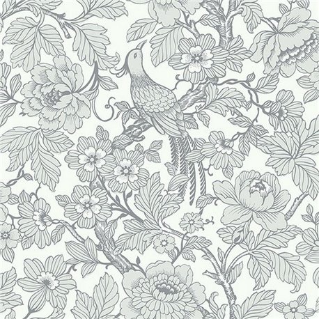 Beaufort Light Grey Flowers & Birds Chinoiserie ECB80408