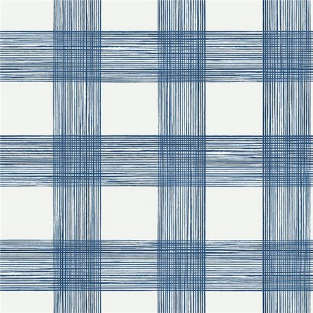 Scarborough Indigo Striated Plaid ECB80902