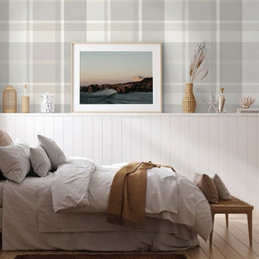 Plaid gris clair de Madaket...