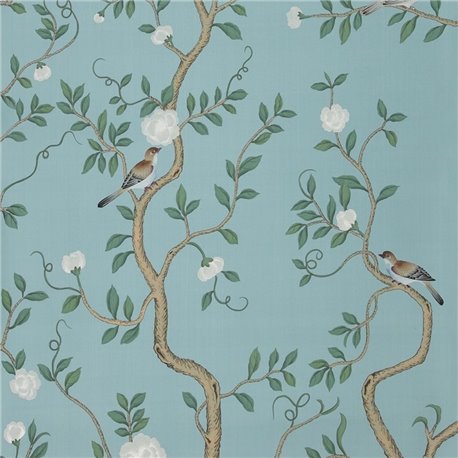 Gustavian Garden Gustavian Garden Part custom on Duck Egg dyed silk