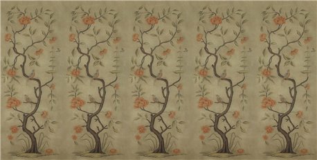 Gustavian Tree of Life Gustavan Tree of Life Part custom on custom brown Williamsburg