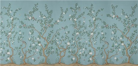 Gustavian Garden Gustavian Garden Part custom on Duck Egg dyed silk