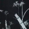 Bamboo Argent on Pitch dyed silk