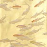 Fishes Koi on Deep Rich Gold gilded paper