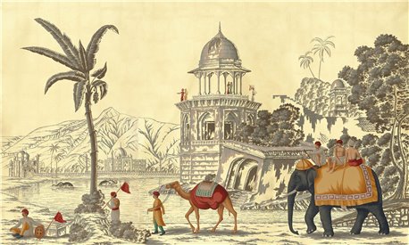 Early Views of India Full custom on Deep Rich Gold gilded paper