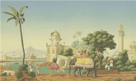 Early Views of India Verdoyant on scenic paper