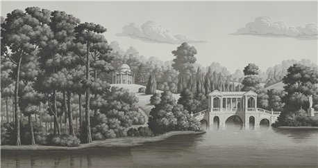 English Landscape Eau Forte on scenic paper