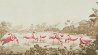 Flamingos Flamingo on Sepia scenic paper