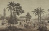 Procession Chinoise Eau Forte on antique scenic Xuan paper