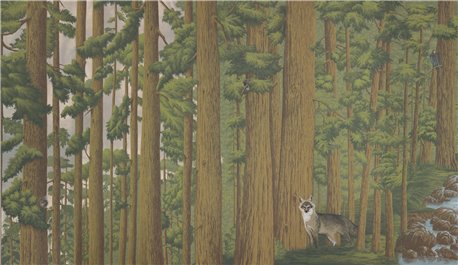 Redwoods Original on Brushed Gold gilded paper