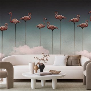 Flamingos Mural M3911-3