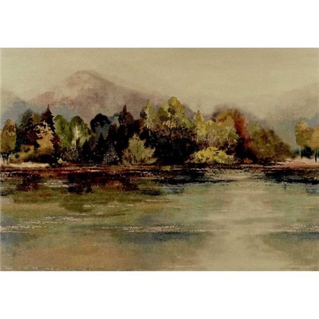 Lakeside Autumn Gold Luxury Landscape 2109-155-01