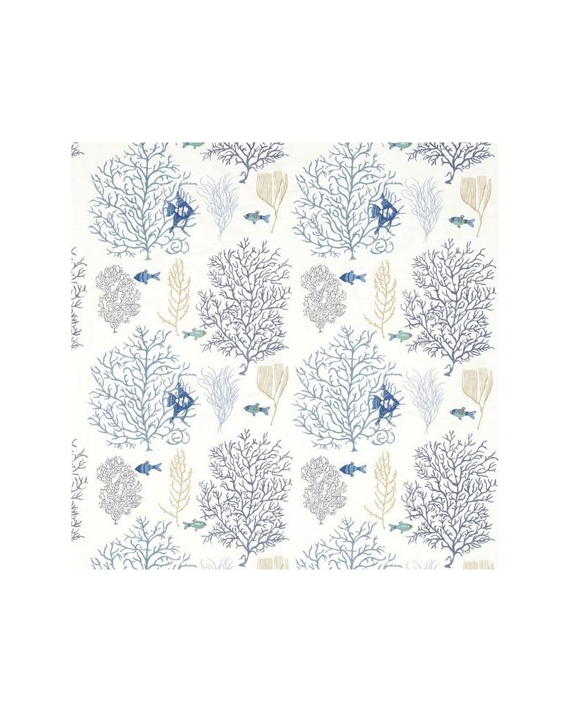 Tissus CORAL & FISH DVOY233300-marine blue Sanderson