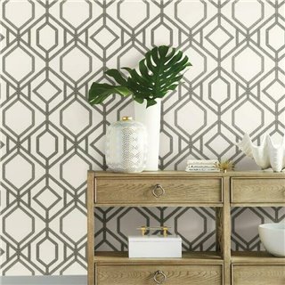 Sawgrass Trellis White Taupe TC2635