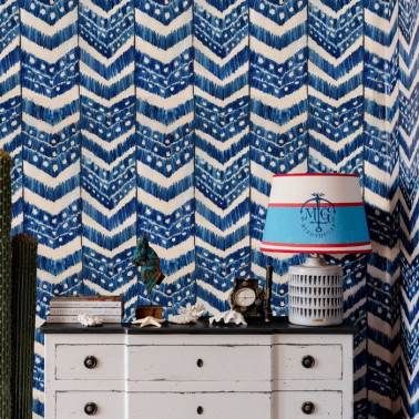 Turque Ikat Indigo WP30059