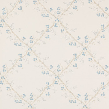 Trefoil Trellis Blue W7008-04