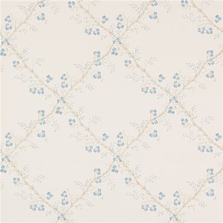 Trefoil Trellis Blue W7008-04