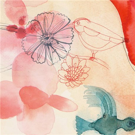 WATERCOLOR AND RED FLOWERS AS-14