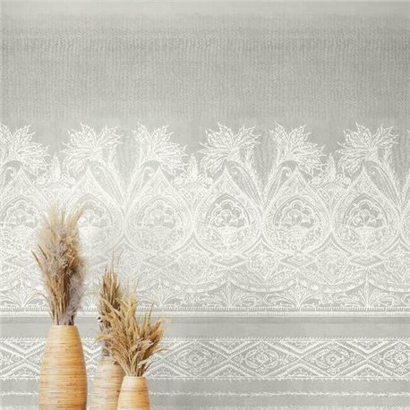 Henna Mural White Grey BO6742