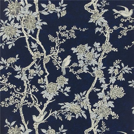 Marlowe Floral Prussian Blue PRL048-04