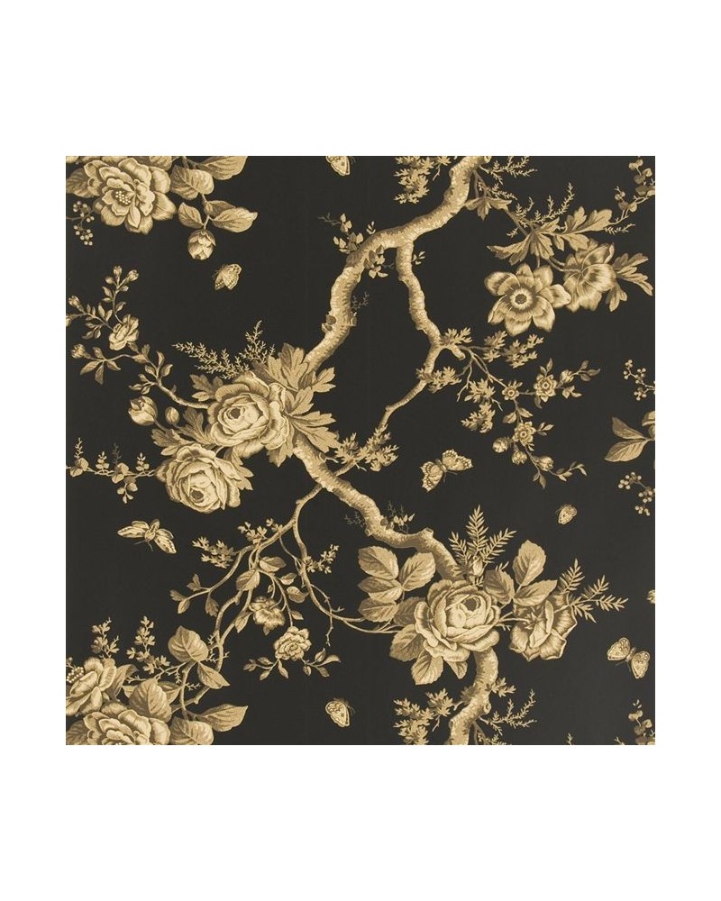 Wallpaper PRL27-06 ASHFIELD FLORAL - TOBACCO - Ralph Lauren Home