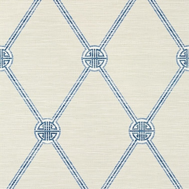 Turnberry Trellis Beige and Blue T13351