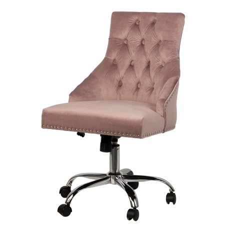 SILLA GIRATORIA VELVET CAPITONE ROSA REF-914034