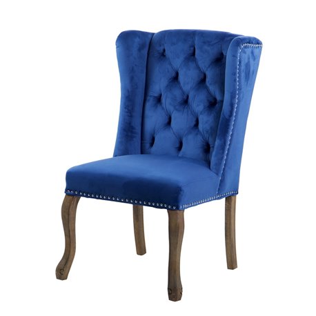 SILLA VELVET CAPITONE AZUL NELSON REF-914011