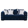 SOFA VELVET AZUL OSCURO 2 PLAZ.AS TWEED REF-920003