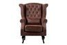 SILLON PU MARRON PATAS MADERA REF-800102