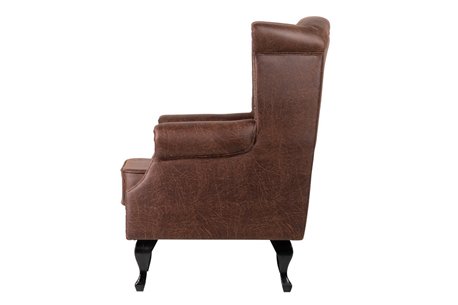 SILLON PU MARRON PATAS MADERA REF-800102