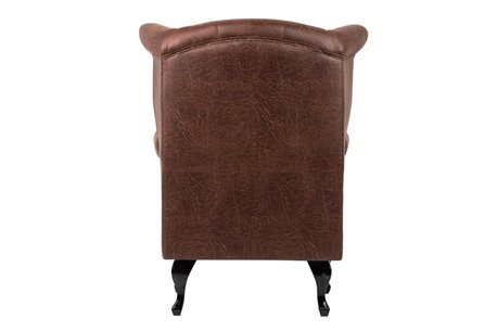 SILLON PU MARRON PATAS MADERA REF-800102