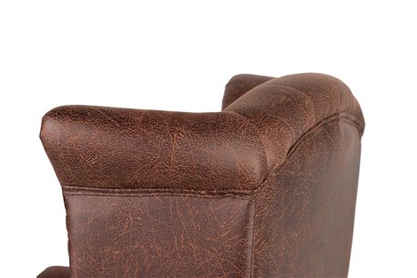 SILLON PU MARRON PATAS MADERA REF-800102