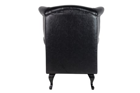 SILLON PU NEGRO PATAS MADERA REF-800103