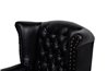 SILLON PU NEGRO PATAS MADERA REF-800103